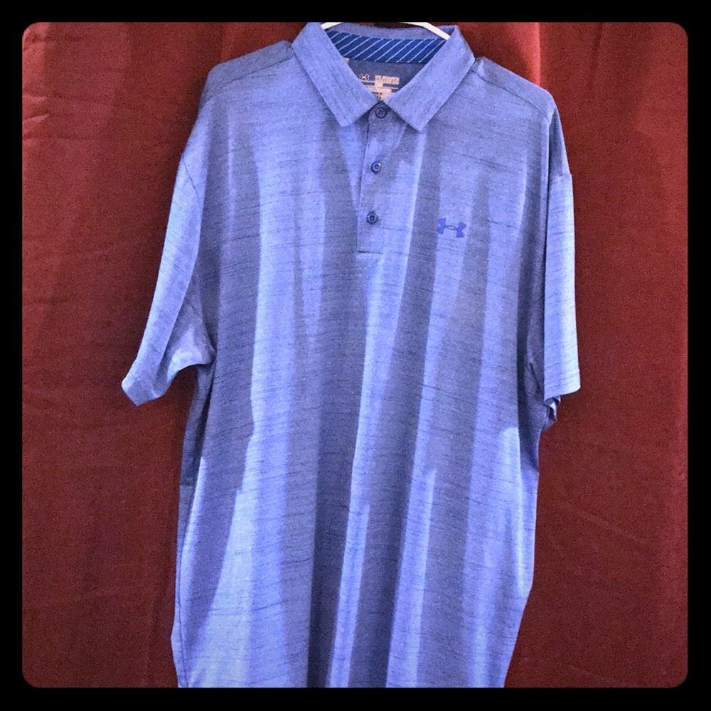 Great condition, royal blue, under Armour polo